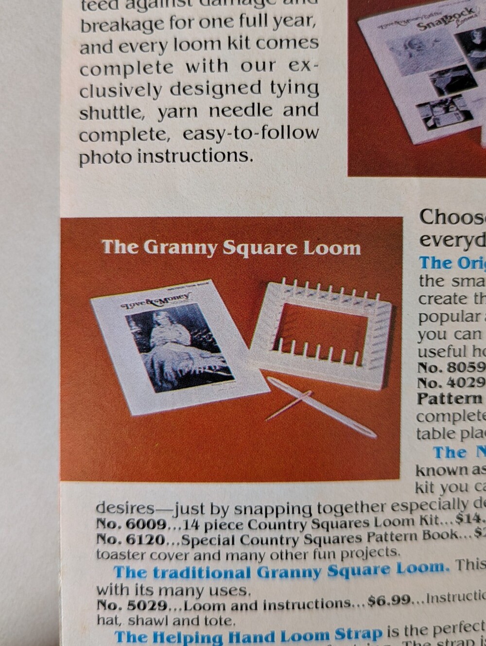 Vintage Love & Money Granny Square Loom 6 Inch John Alan Hand Lap Weaving 502 - Picture 14 of 16